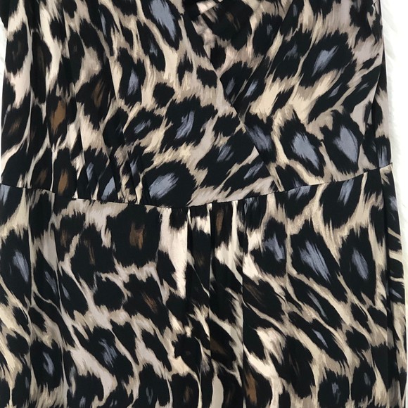 Plus SZ 18W Leopard Print Dress w/Cowel Scoop Neck by Worthington - Picture 6 of 7